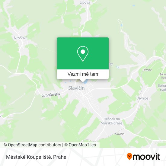 Městské Koupaliště mapa