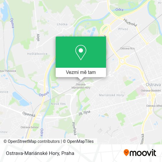 Ostrava-Mariánské Hory mapa