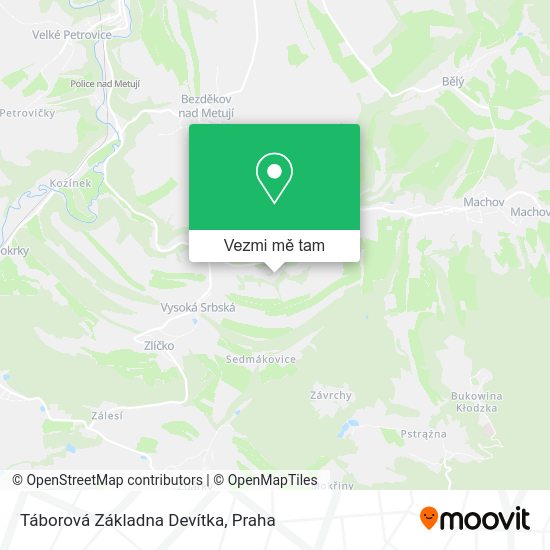 Táborová Základna Devítka mapa