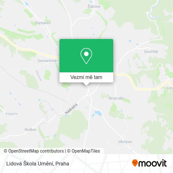 Lidová Škola Umění mapa