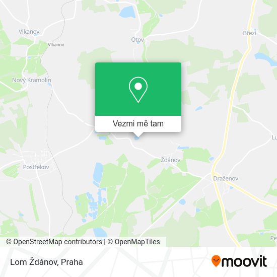 Lom Ždánov mapa