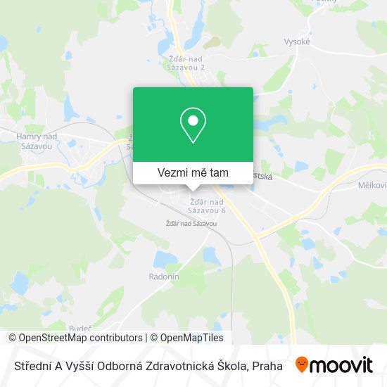 Střední A Vyšší Odborná Zdravotnická Škola mapa