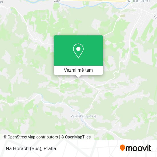Na Horách (Bus) mapa