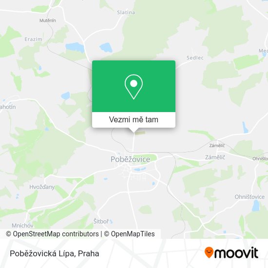 Poběžovická Lípa mapa