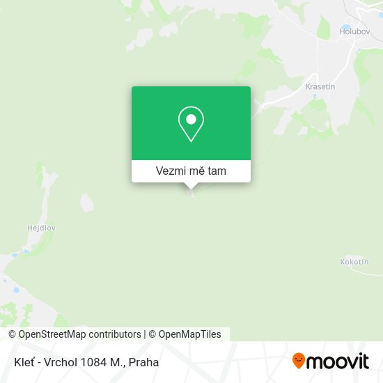 Kleť - Vrchol 1084 M. mapa