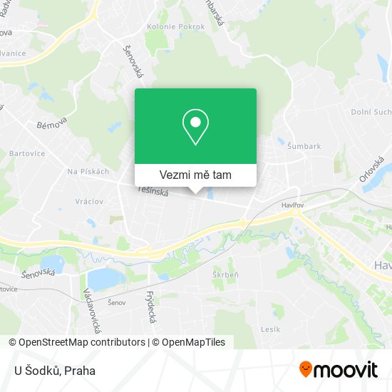 U Šodků mapa