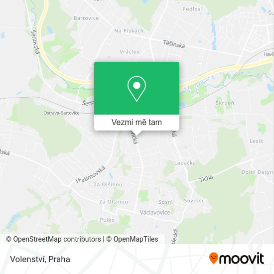 Volenství mapa