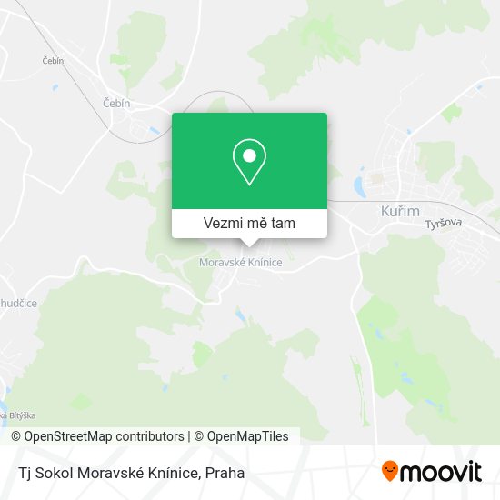 Tj Sokol Moravské Knínice mapa