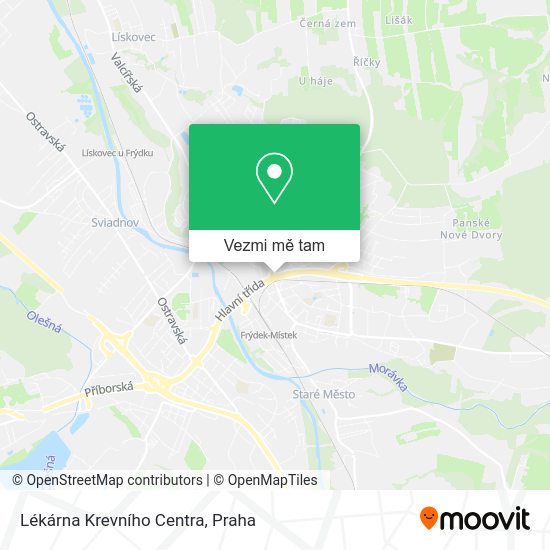 Lékárna Krevního Centra mapa
