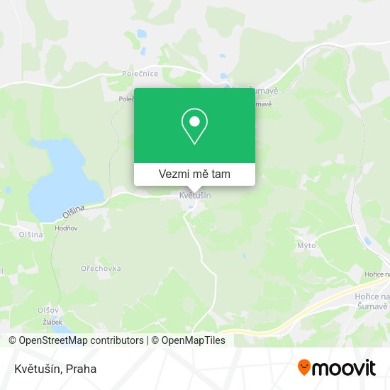 Květušín mapa