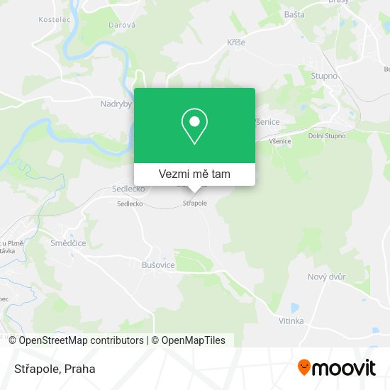 Střapole mapa