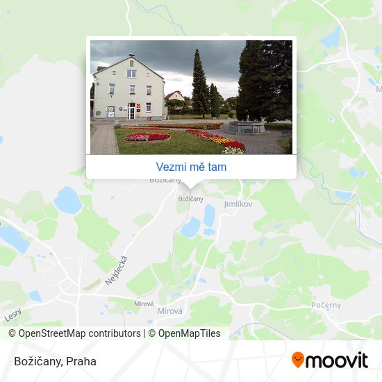 Božičany mapa