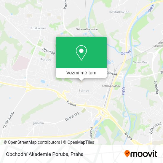Obchodní Akademie Poruba mapa