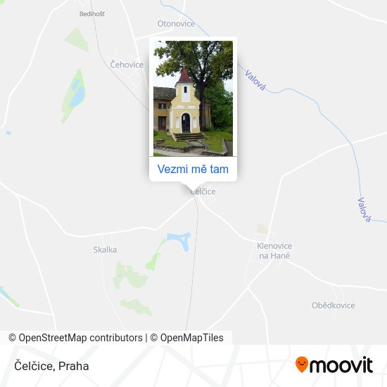 Čelčice mapa