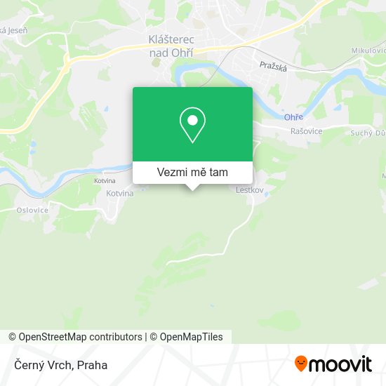 Černý Vrch mapa