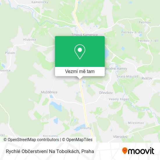 Rychlé Občerstvení Na Tobolkách mapa