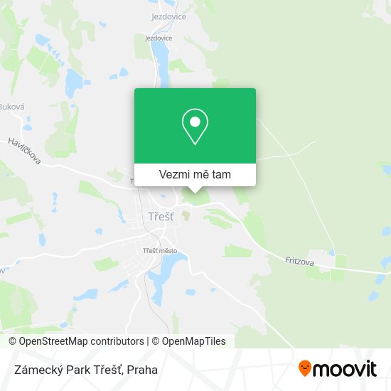 Zámecký Park Třešť mapa