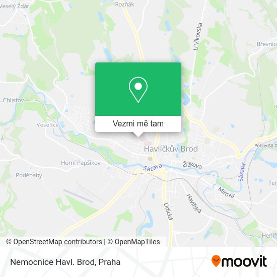 Nemocnice Havl. Brod mapa