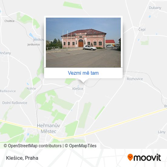 Klešice mapa