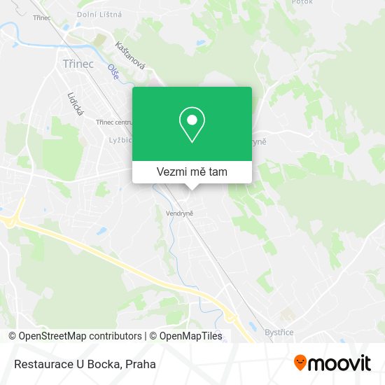 Restaurace U Bocka mapa