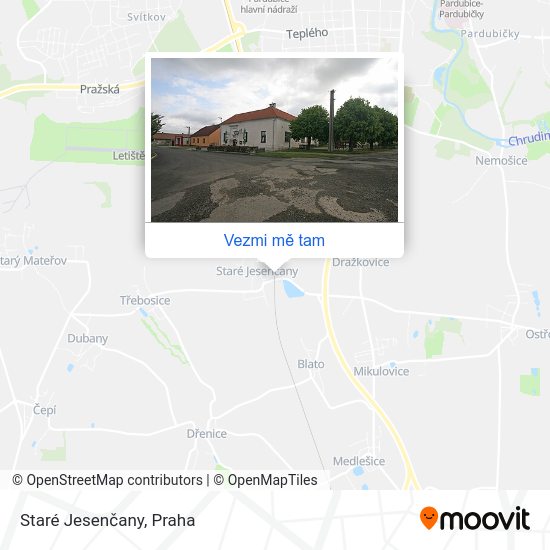 Staré Jesenčany mapa