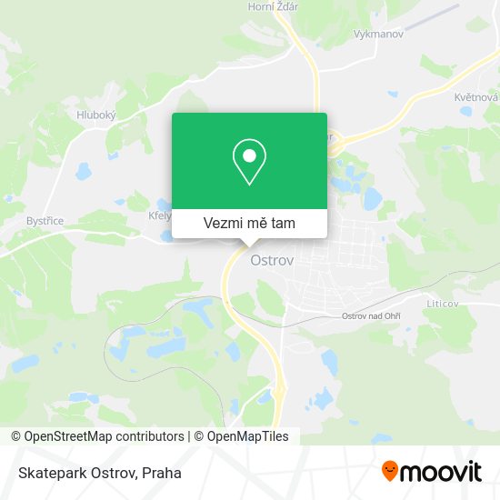 Skatepark Ostrov mapa