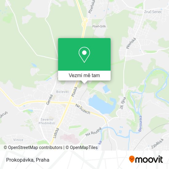 Prokopávka mapa