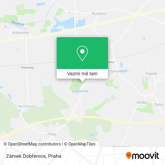 Zámek Dobřenice mapa