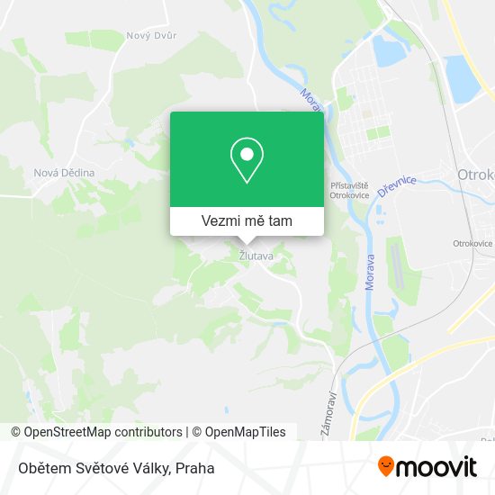 Obětem Světové Války mapa