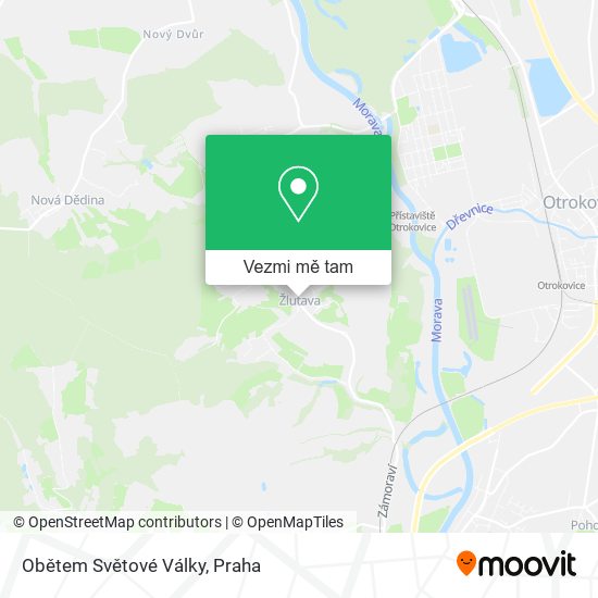 Obětem Světové Války mapa