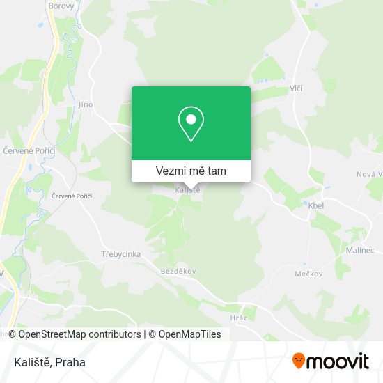 Kaliště mapa