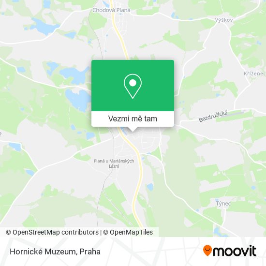 Hornické Muzeum mapa