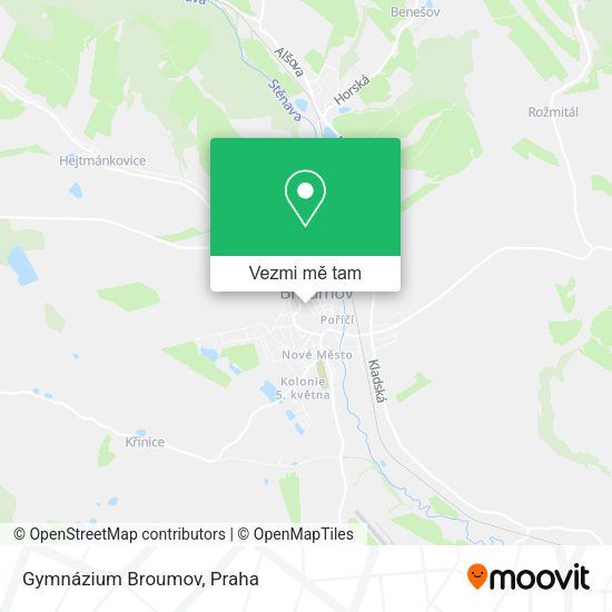 Gymnázium Broumov mapa