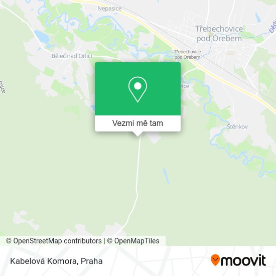 Kabelová Komora mapa