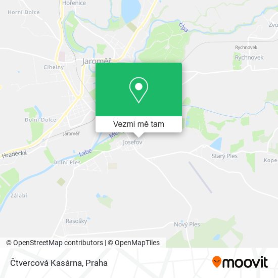 Čtvercová Kasárna mapa