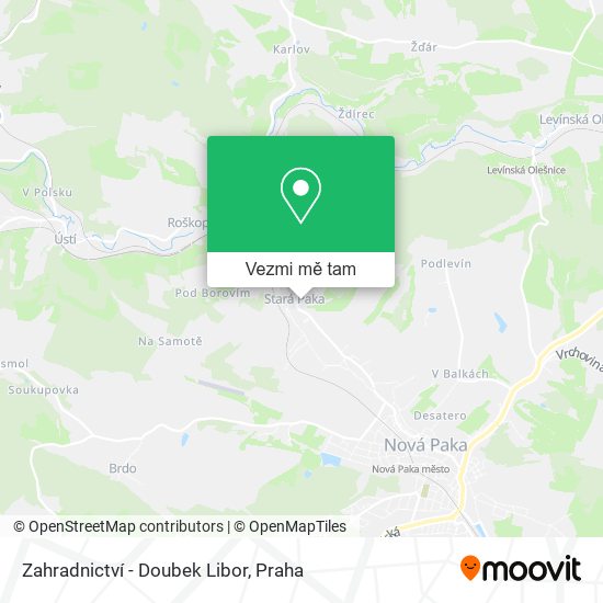 Zahradnictví - Doubek Libor mapa