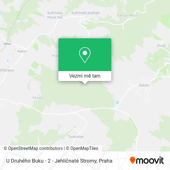 U Druhého Buku - 2 - Jehličnaté Stromy mapa