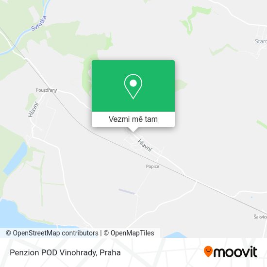 Penzion POD Vinohrady mapa