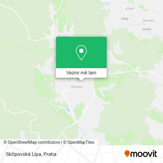 Skřípovská Lípa mapa
