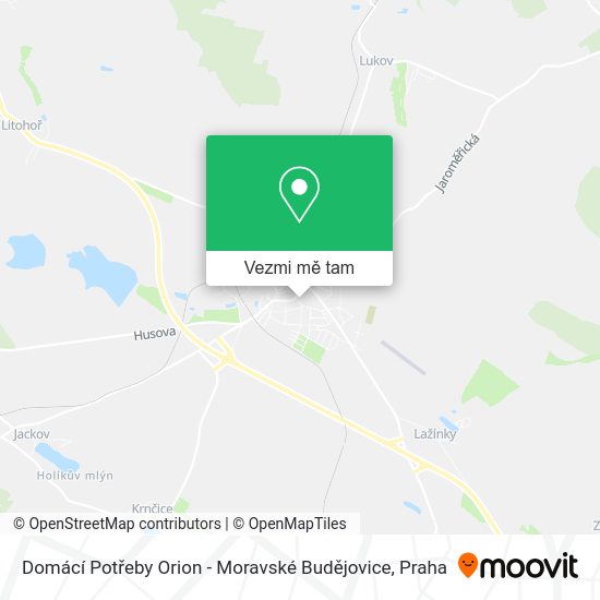 Domácí Potřeby Orion - Moravské Budějovice mapa
