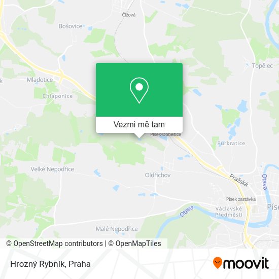 Hrozný Rybník mapa