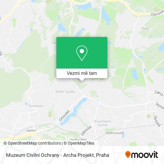 Muzeum Civilní Ochrany - Archa Projekt mapa