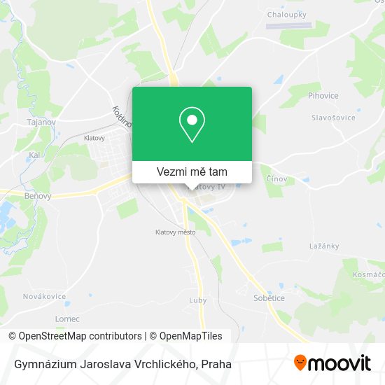 Gymnázium Jaroslava Vrchlického mapa