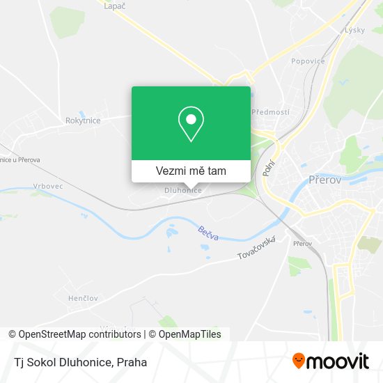 Tj Sokol Dluhonice mapa