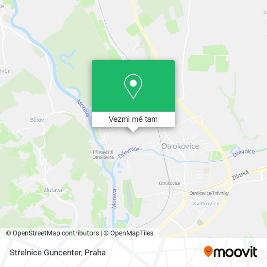 Střelnice Guncenter mapa