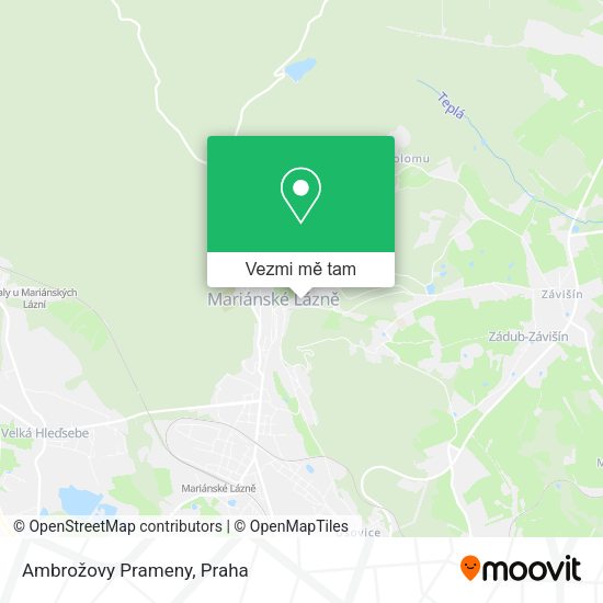 Ambrožovy Prameny mapa
