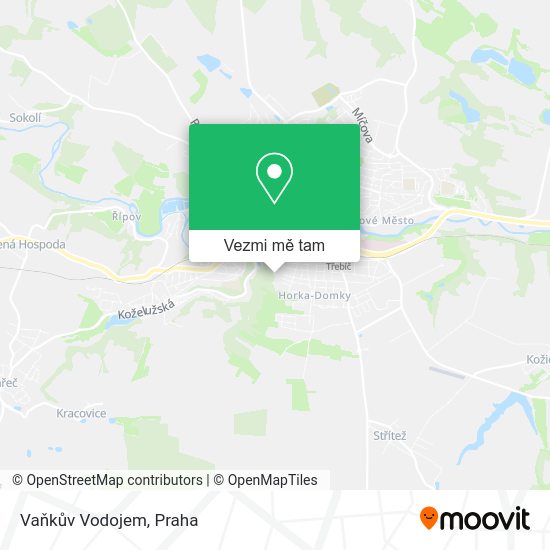 Vaňkův Vodojem mapa