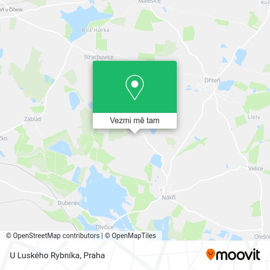 U Luského Rybníka mapa