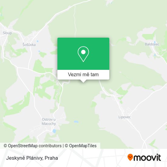 Jeskyně Plánivy mapa