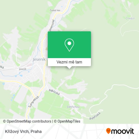 Křížový Vrch mapa